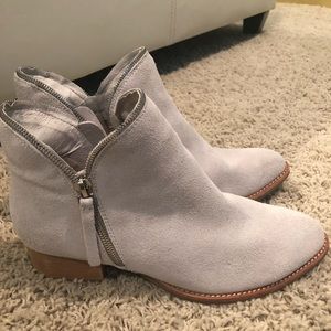 White/grey Jeffrey Campbell booties